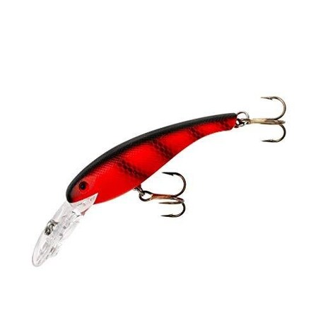 Cotton Cordell Wally Diver Crankbait, 2 12, 14 Oz Fluorescent RedBlack, Floating CD541